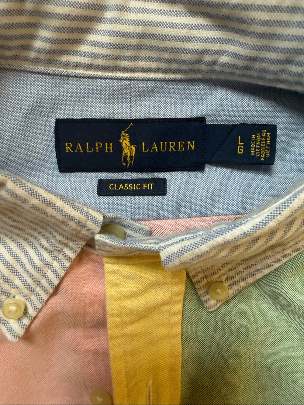 Polo by Ralph Lauren Pastel Colorblock Oxford Shirt - Multicolor - Picture 4 of 6